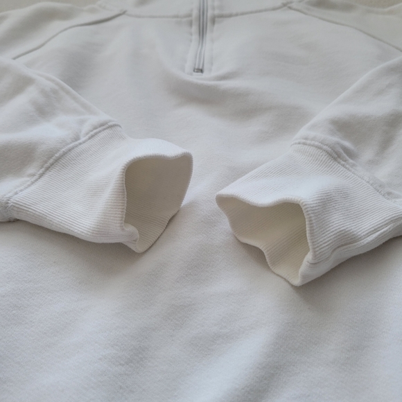 Sport 1/4 Zip Mock Neck Wide Sweatshirt EUC Women's Medium White | SKYR - Picture 5 of 9